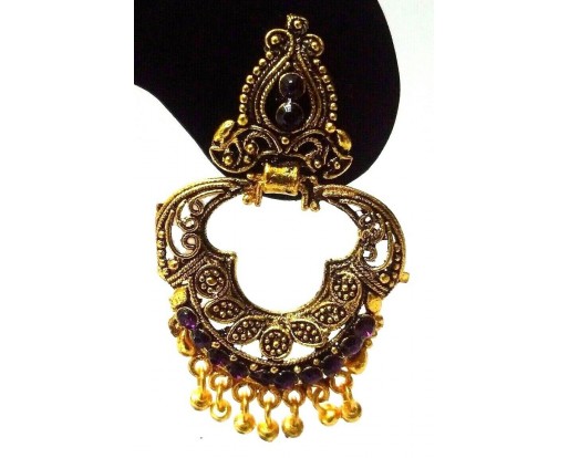 Golden Oxidized Earrings Jhumka Jhumki Ethnic Imitation Jewelry Drop Dangle EA83